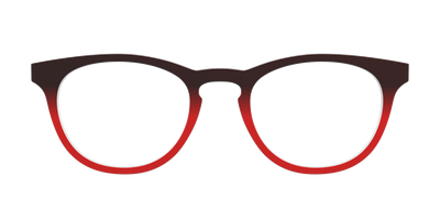 The Currant to Scarlet Red Gradient - Front Top Thumbnail - Pair Eyewear