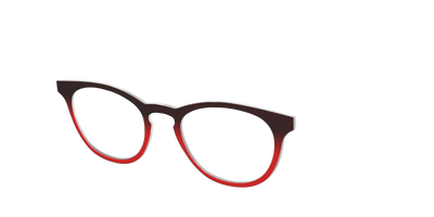 The Currant to Scarlet Red Gradient - Angle Top Thumbnail - Pair Eyewear