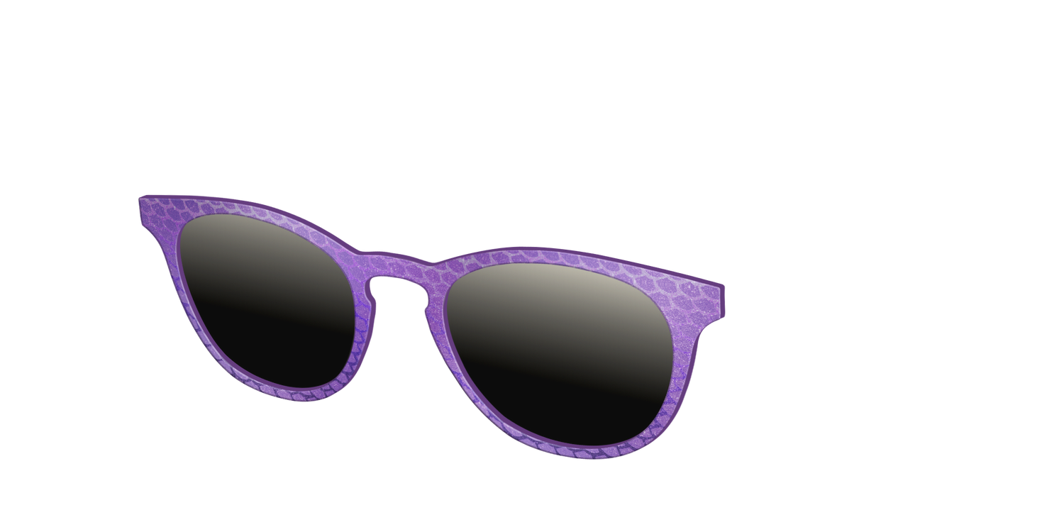 The Polarized Deep Purple Scales Sun Top - Angle Top Image - Pair Eyewear