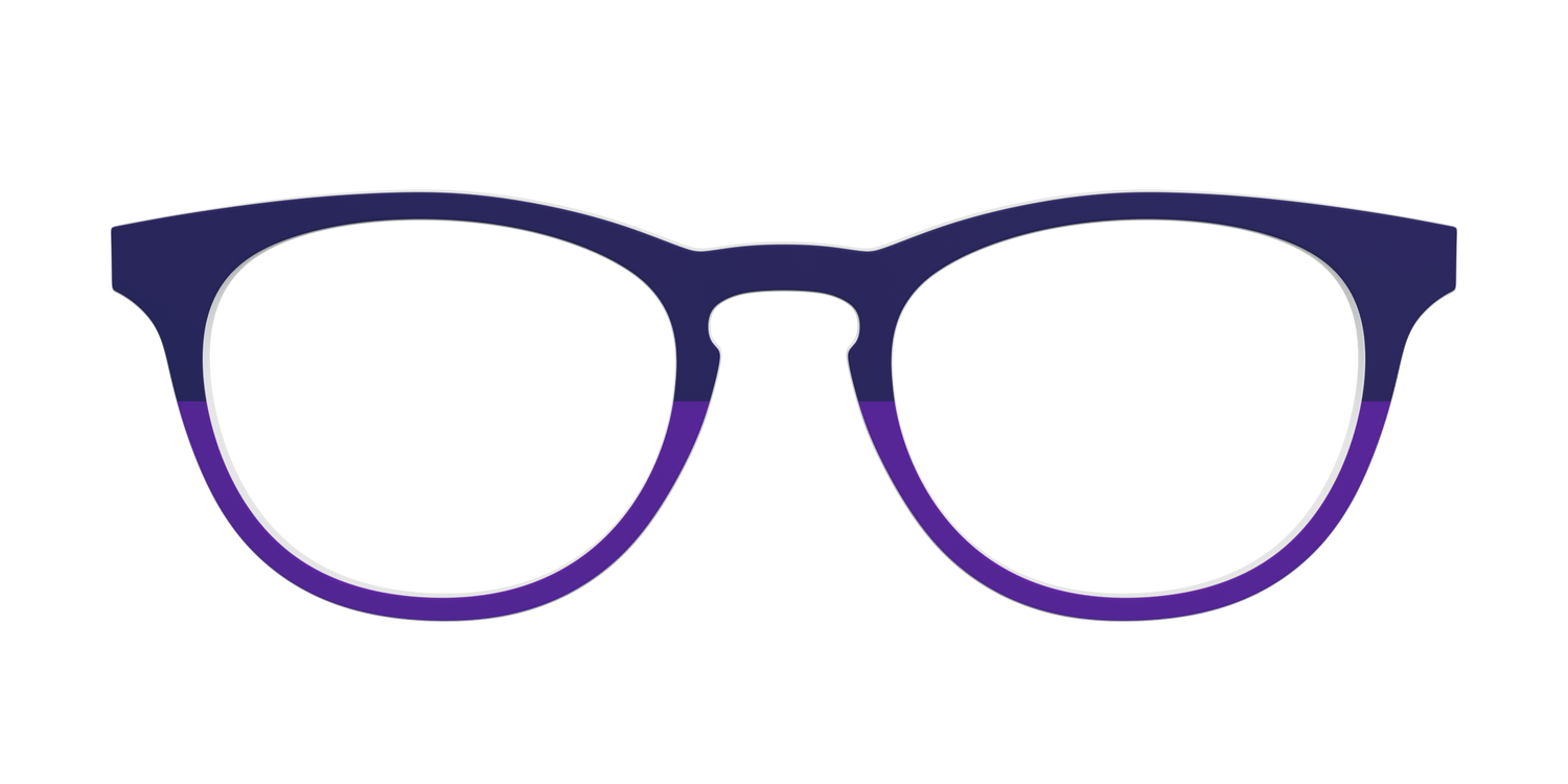 The Eggplant & Grape Split - Front Top Image - Pair Eyewear