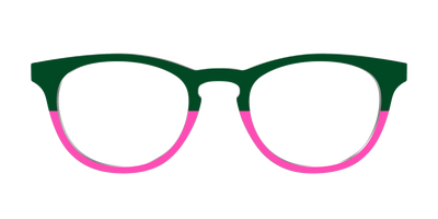 The Emerald and Flamingo Split - Front Top Thumbnail - Pair Eyewear