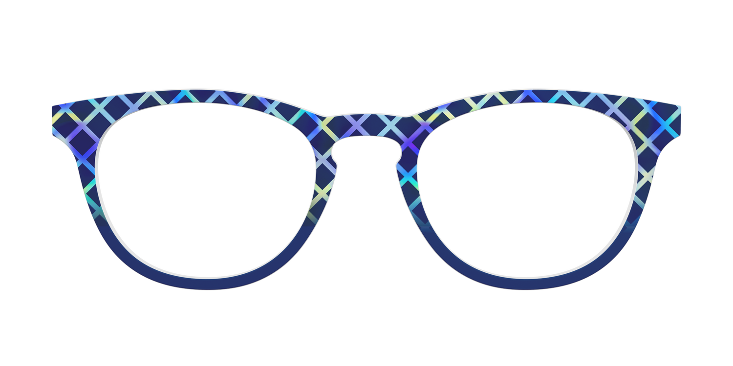 The Frozen Gradient Plaid - Front Top Image - Pair Eyewear