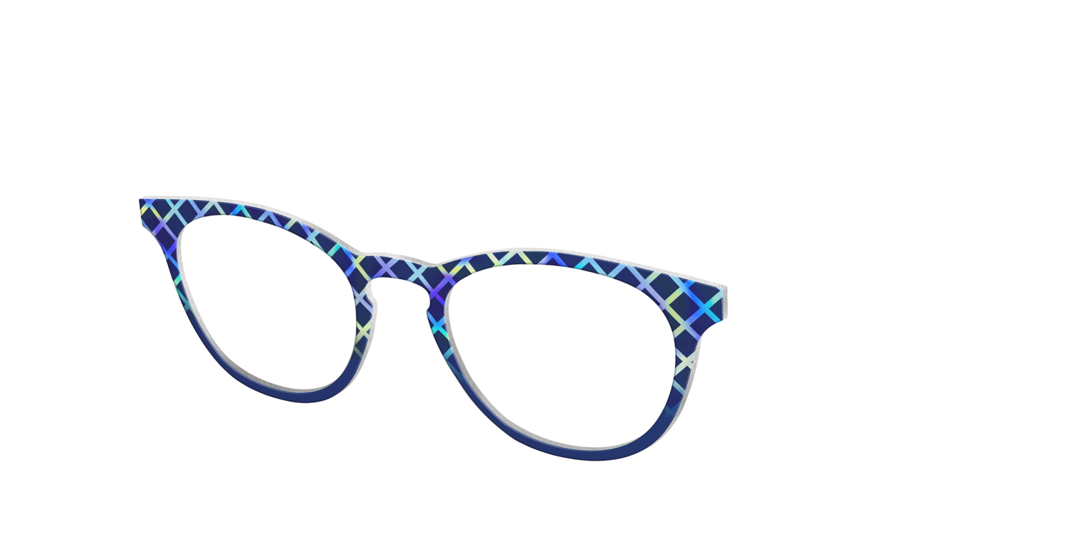 The Frozen Gradient Plaid - Angle Top Image - Pair Eyewear
