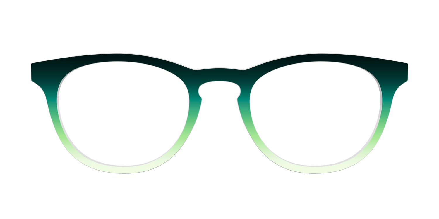 The Jade to Chartreuse Gradient - Front Top Image - Pair Eyewear