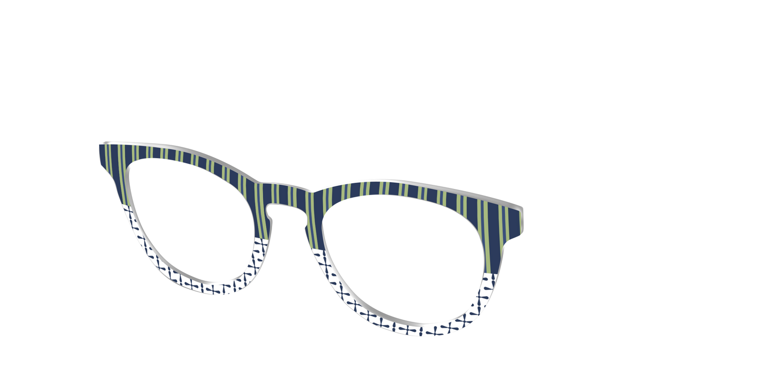 The Kayak Stripes - Angle Top Image - Pair Eyewear