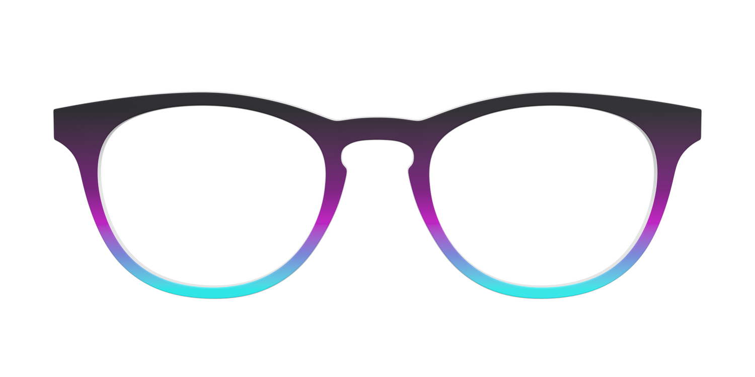 The Licorice to Seafoam Gradient - Front Top Image - Pair Eyewear