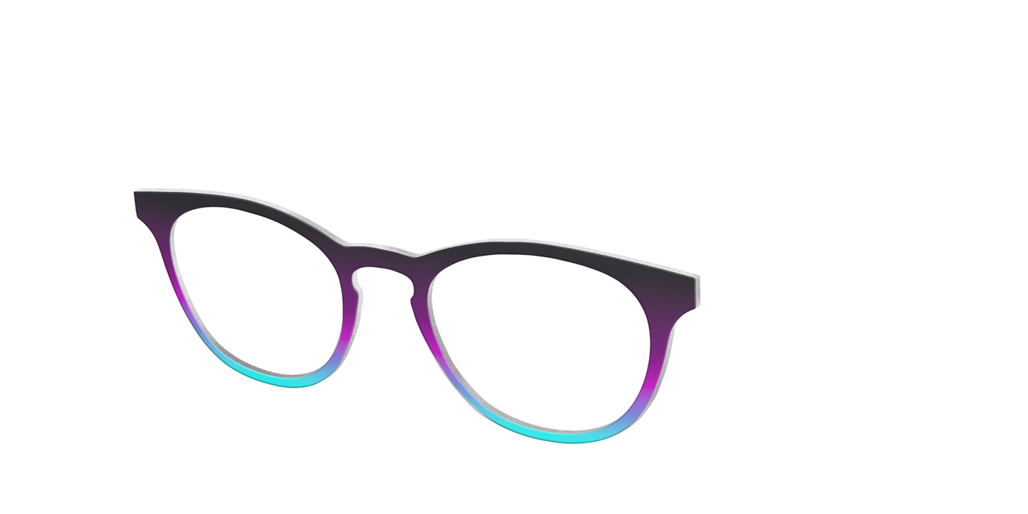The Licorice to Seafoam Gradient - Angle Top Image - Pair Eyewear