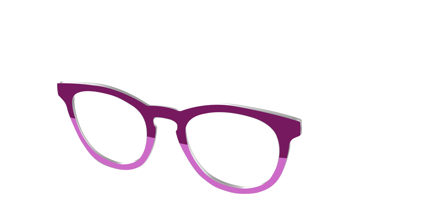 The Mulberry & Orchid Split - Angle Top Image - Pair Eyewear