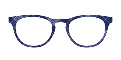 The Navy Twill Plaid - Front Top Thumbnail - Pair Eyewear