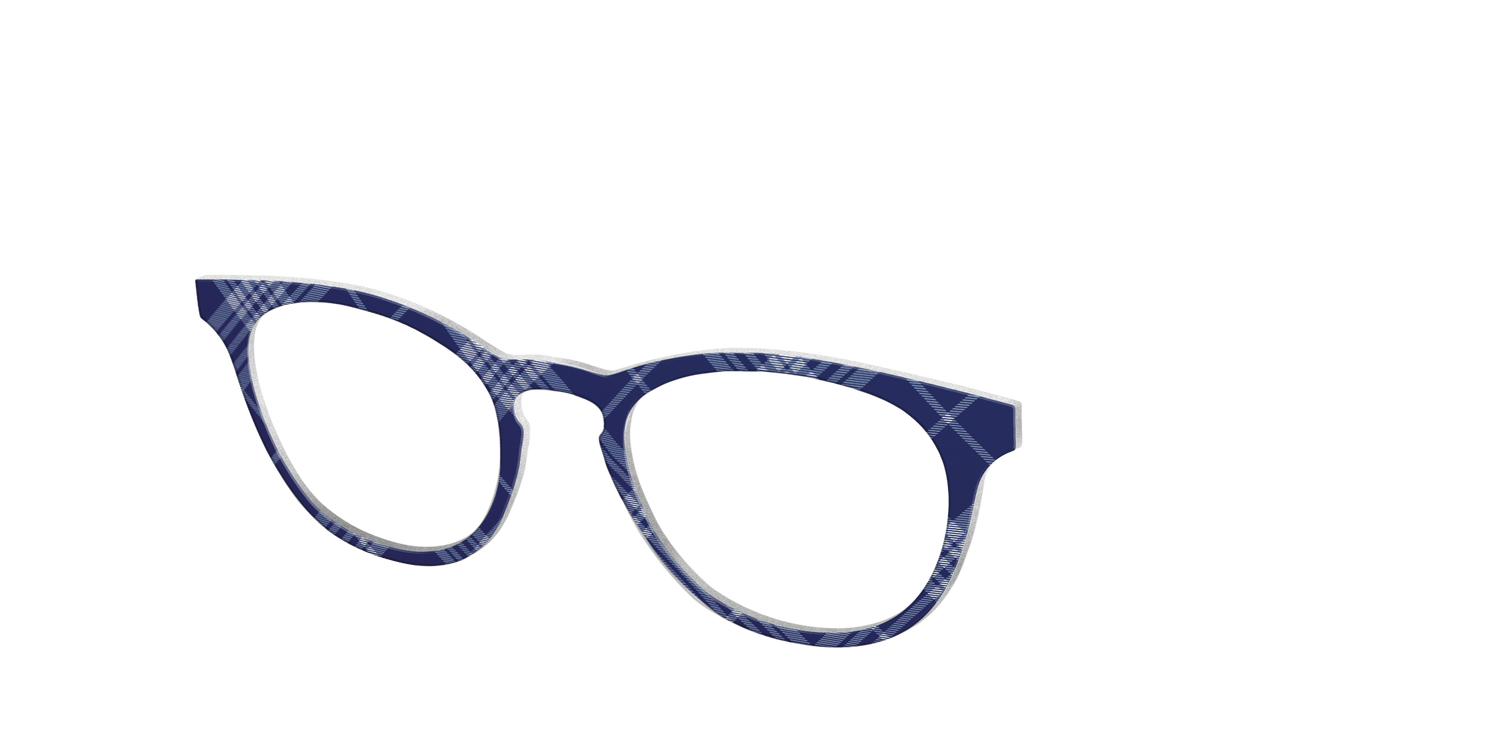 The Navy Twill Plaid - Angle Top Image - Pair Eyewear