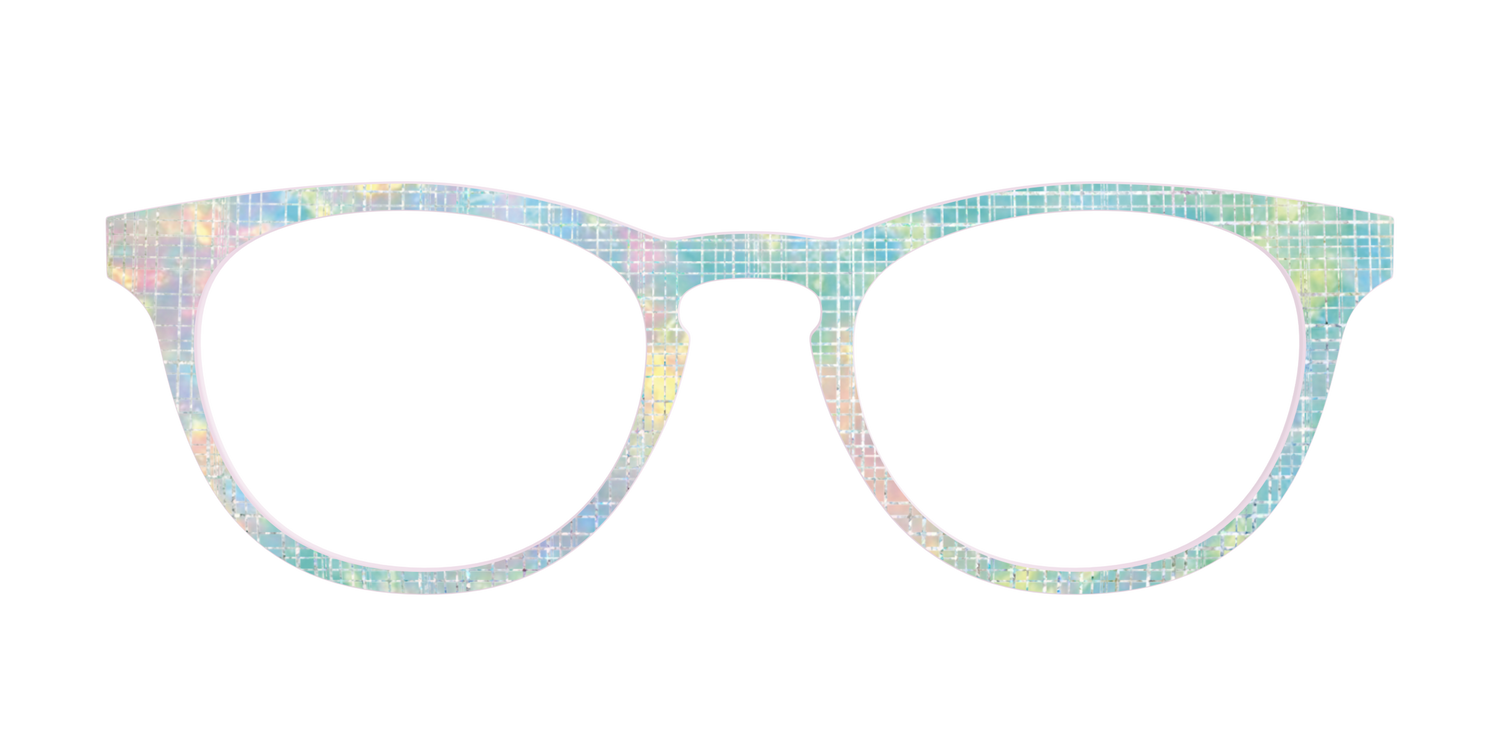 The Pastel Gradient with Holographic Hatching - Front Top Image - Pair Eyewear