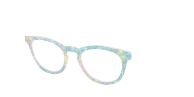 The Pastel Gradient with Holographic Hatching - Angle Top Thumbnail - Pair Eyewear