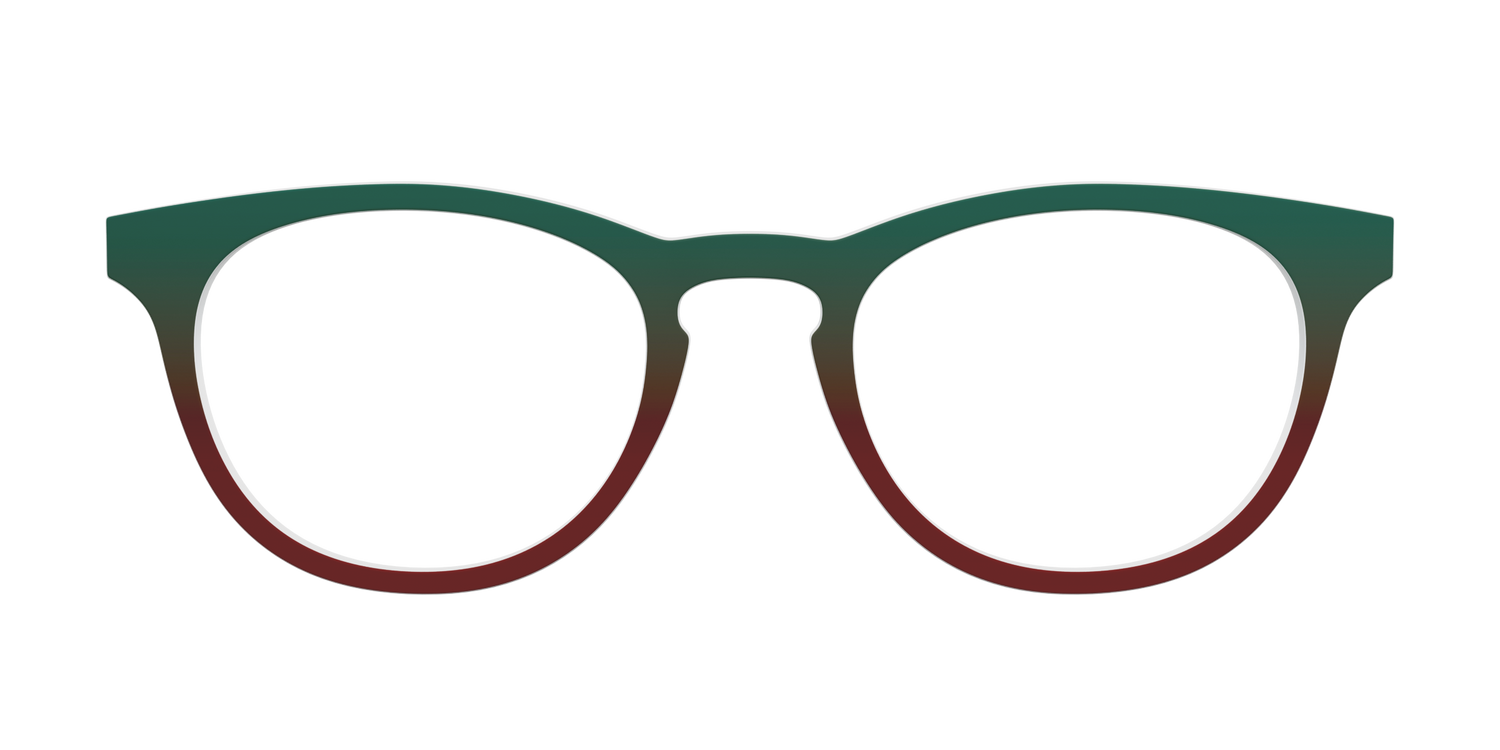 The Pine to Garnet Gradient - Front Top Image - Pair Eyewear