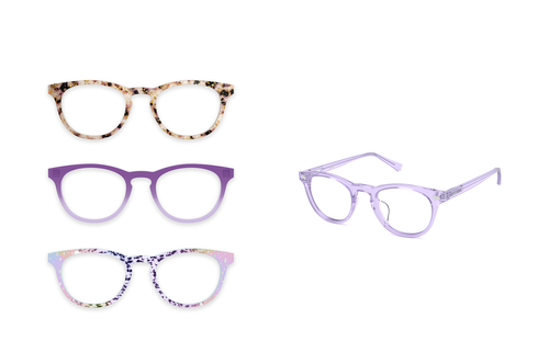 The Serra - Lavender Clear - Pair Eyewear