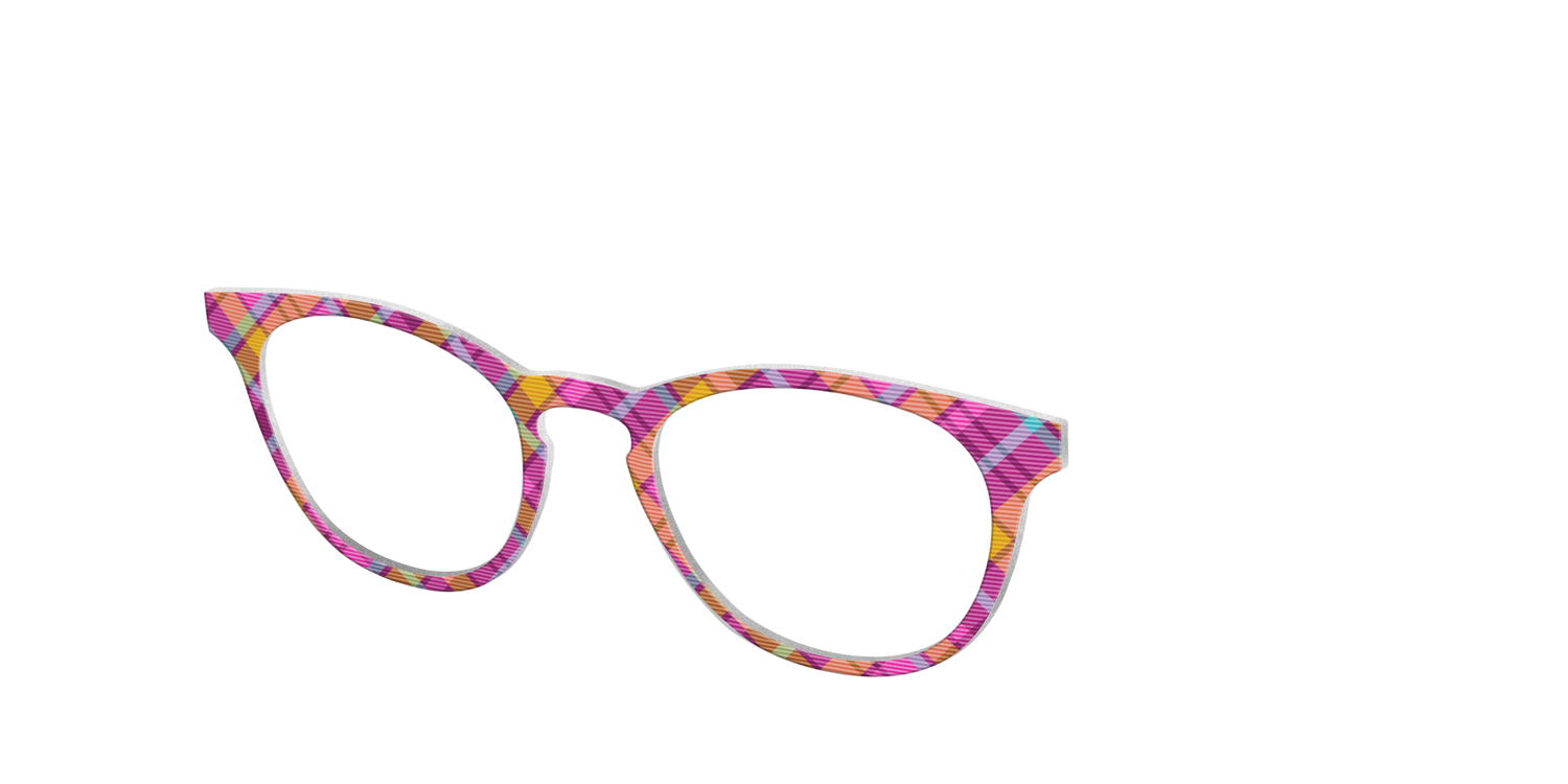 The Playful in Pink Plaid - Angle Top Image - Pair Eyewear