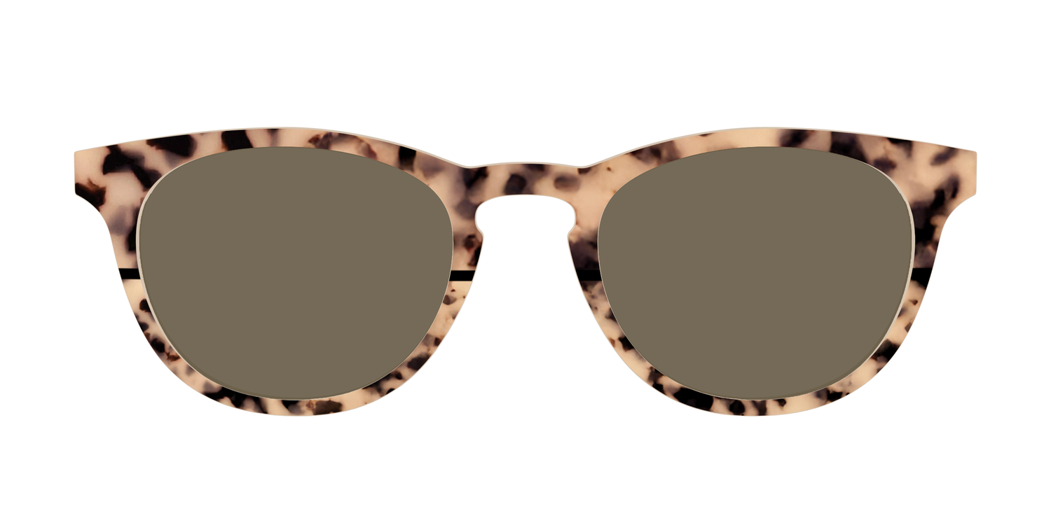 The Polarized Bisque Tortoise Split Sun Top - Front Top Image - Pair Eyewear