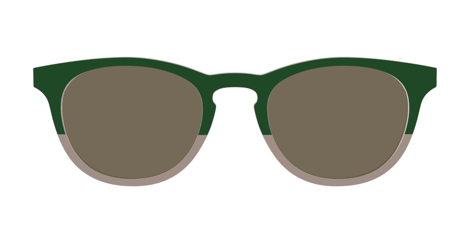 The Polarized Cedar & Sap Crystal Split Sun Top - Front Top Image - Pair Eyewear