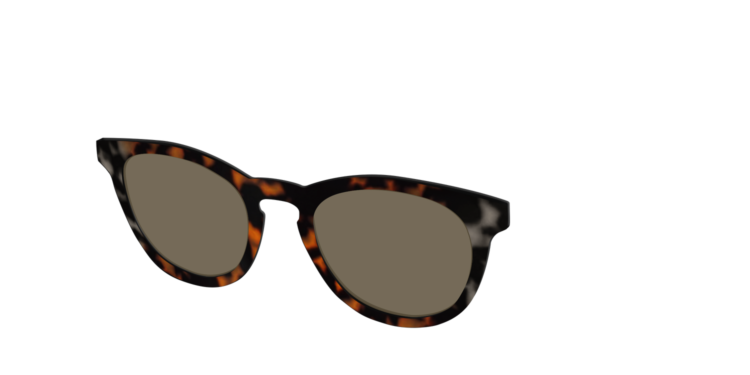 The Polarized Gray & Amber Tortoise Sun Top - Angle Top Image - Pair Eyewear