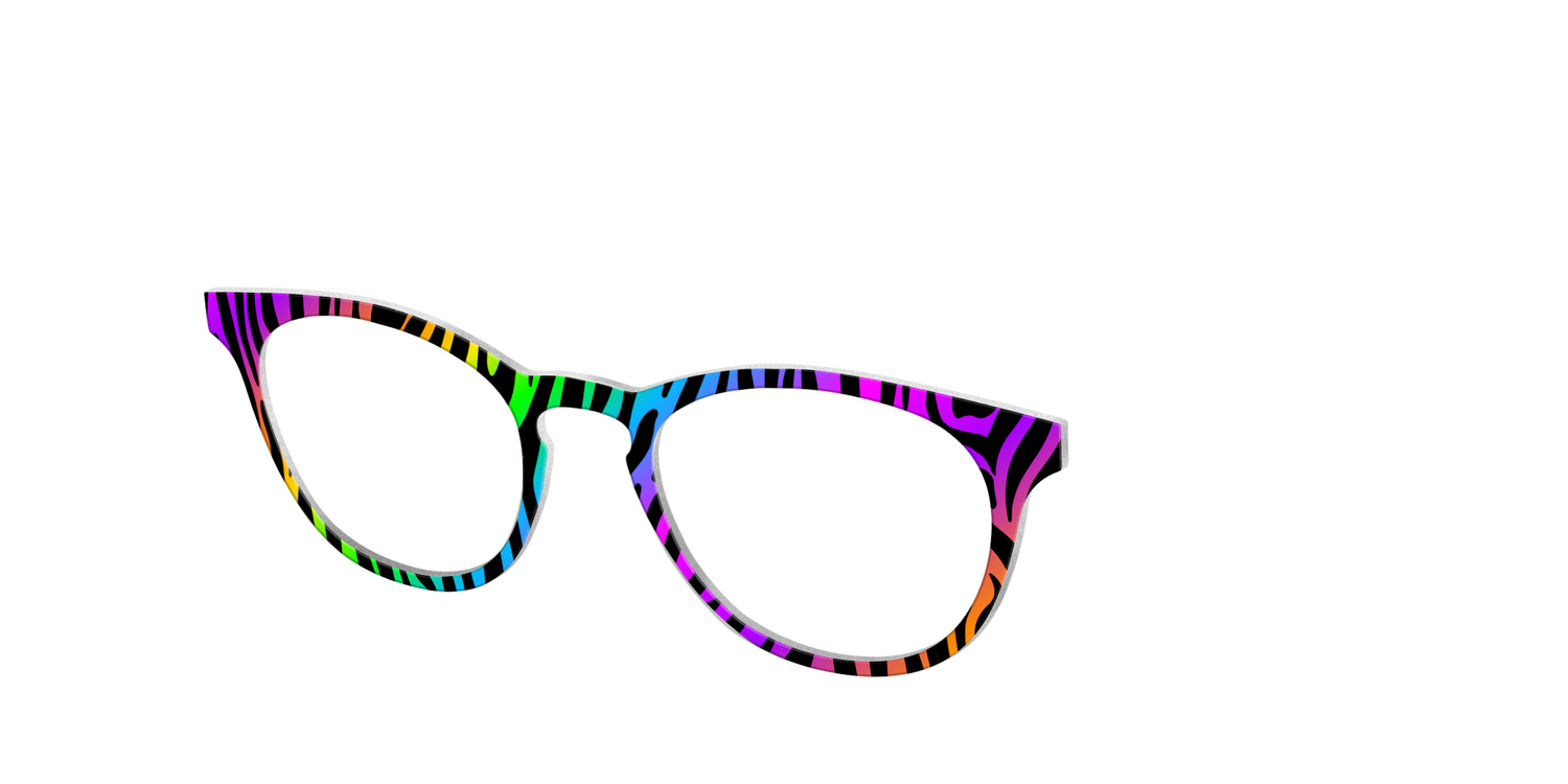 The Prismatic Zebra - Angle Top Image - Pair Eyewear