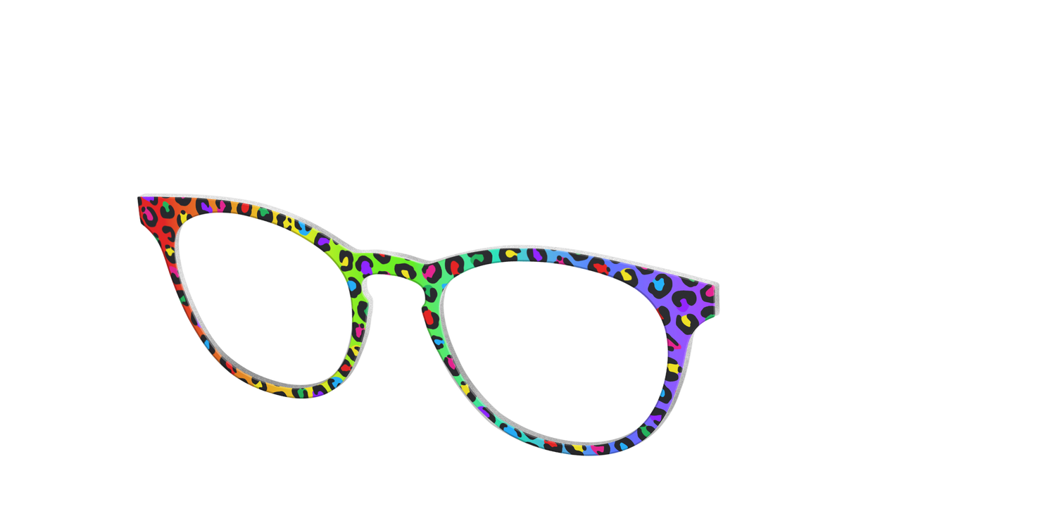 The Rainbow Cheetah - Angle Top Image - Pair Eyewear