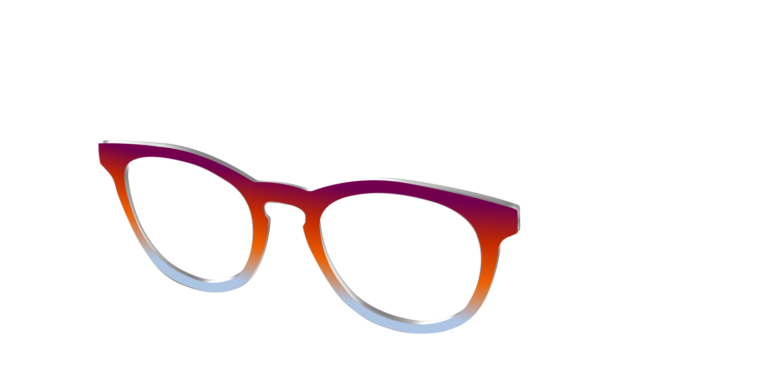 The Raspberry to Periwinkle Gradient - Angle Top Image - Pair Eyewear