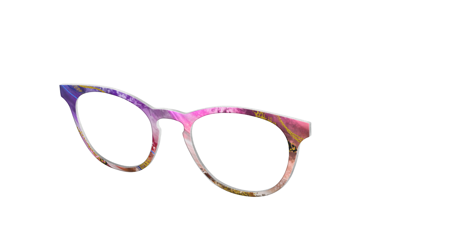 The Rose Quartz Crystal - Angle Top Image - Pair Eyewear