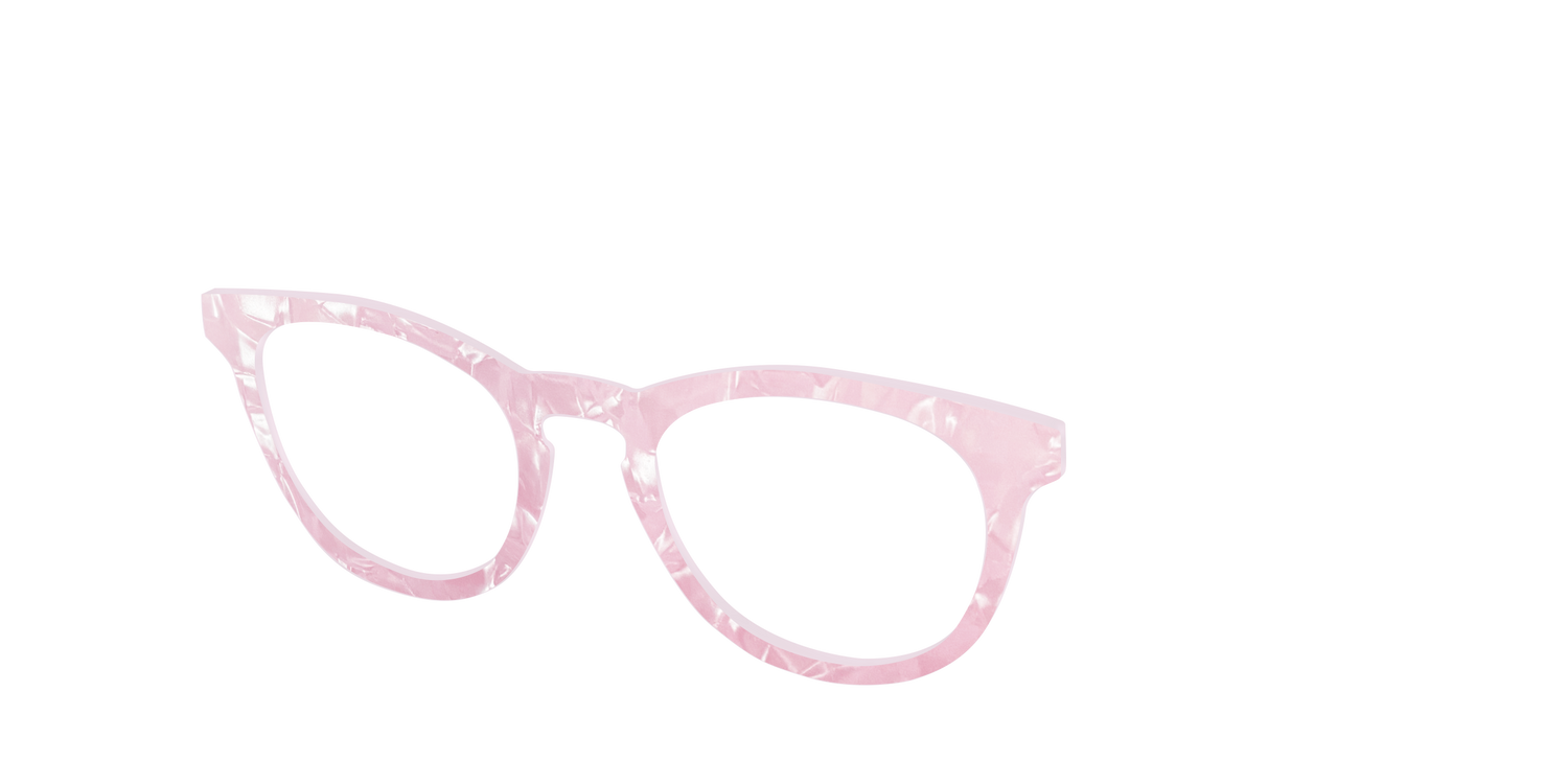 The Rose Quartz Pearl Marble - Angle Top Image - Pair Eyewear