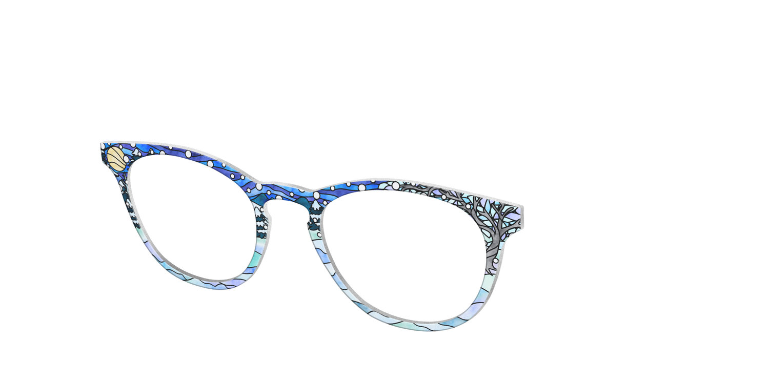 The Snowscape Stained Glass - Angle Top Image - Pair Eyewear