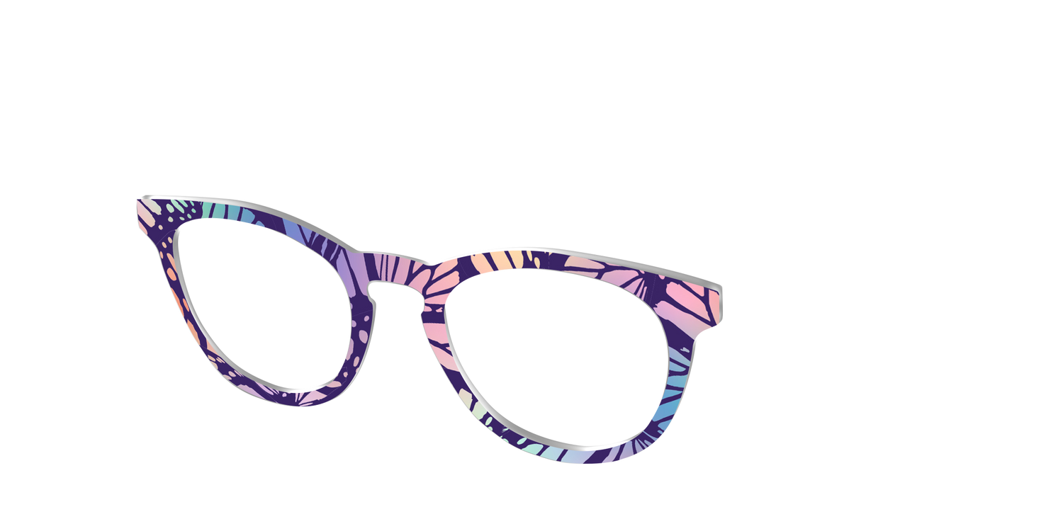 The Sorbet Wings Mosaic - Angle Top Image - Pair Eyewear