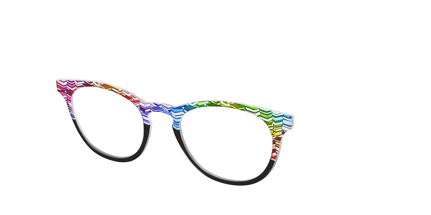 The Rainbow Stacks Split - Angle Top Image - Pair Eyewear