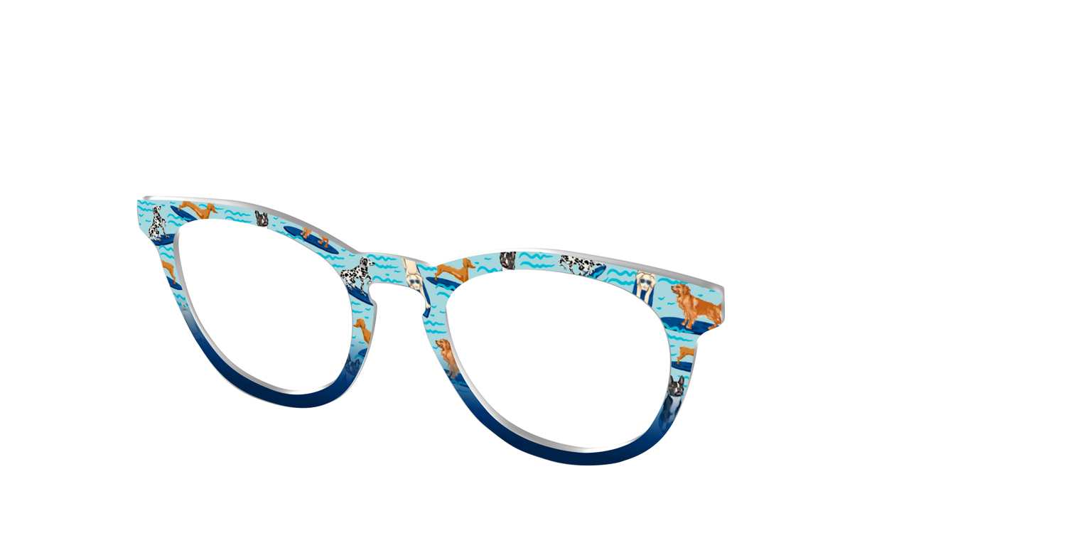The Surf's Up Pups - Angle Top Image - Pair Eyewear