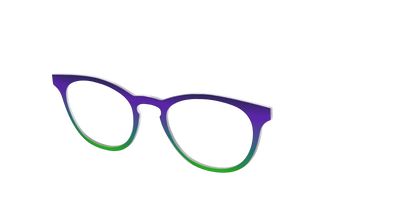 The Ultra Violet to Bright Green Gradient - Angle Top Thumbnail - Pair Eyewear