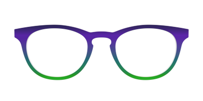 The Ultra Violet to Bright Green Gradient - Front Top Thumbnail - Pair Eyewear