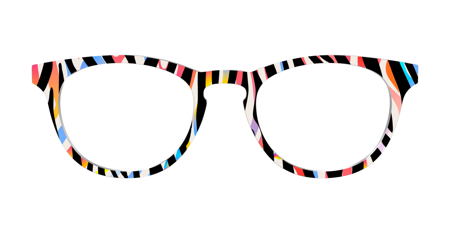 The Vivid Zebra Stripes - Front Top Image - Pair Eyewear