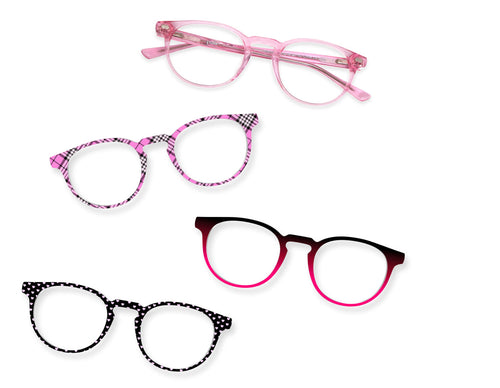 The Soto - Pink Glitter Clear - Pair Eyewear