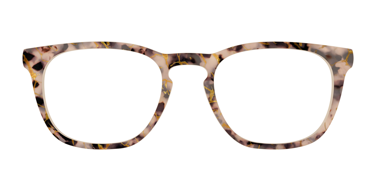 The Almond Tortoise with Gold Streaks - Front Top Image - Pair Eyewear