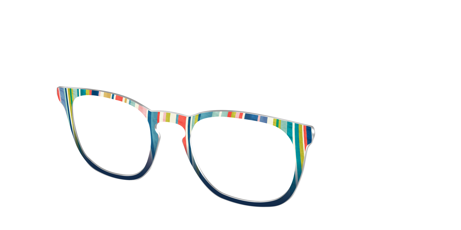 The Beach Bum Stripes - Angle Top Image - Pair Eyewear