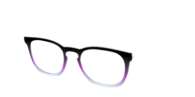 The Black to Pale Periwinkle Gradient - Angle Top Thumbnail - Pair Eyewear