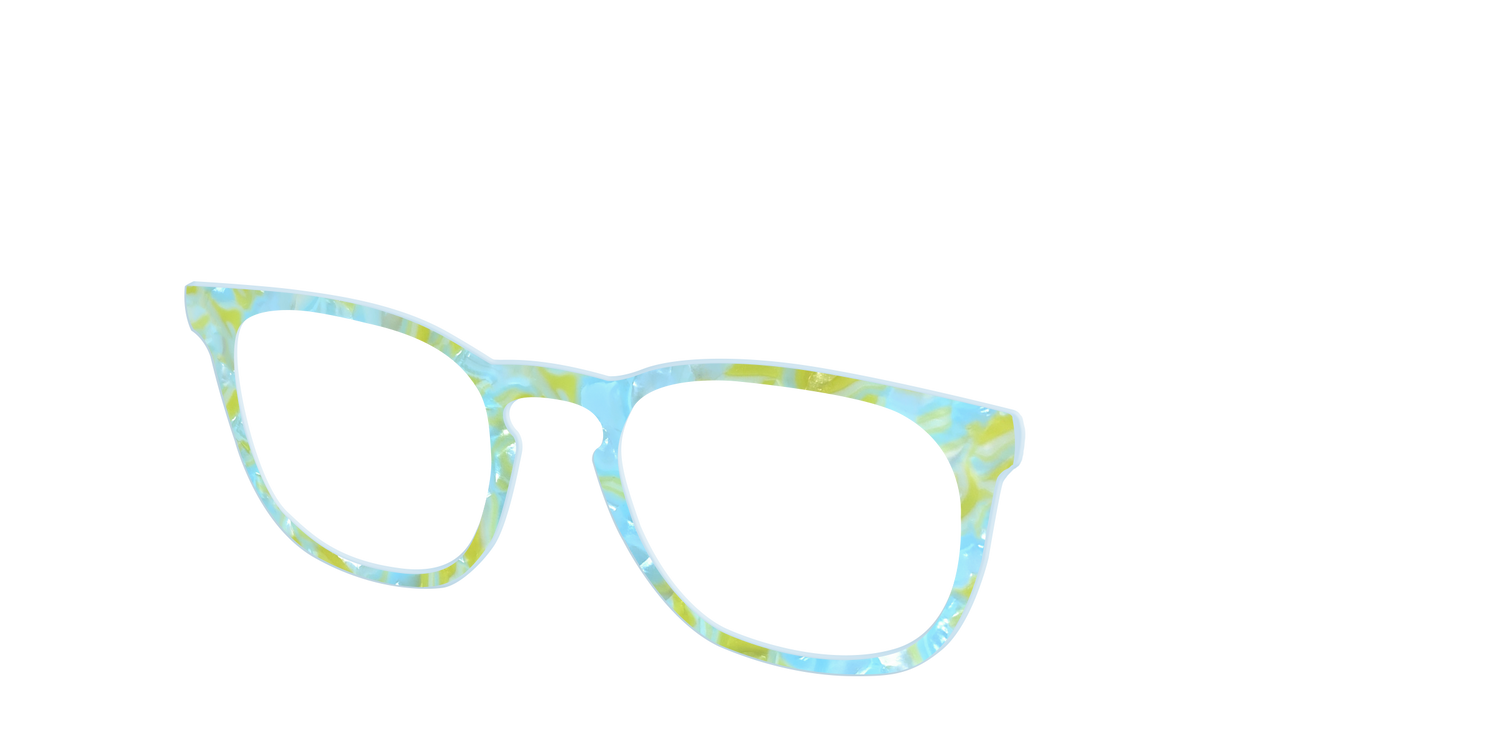 The Blue Lemonade Pearl Marble - Angle Top Image - Pair Eyewear