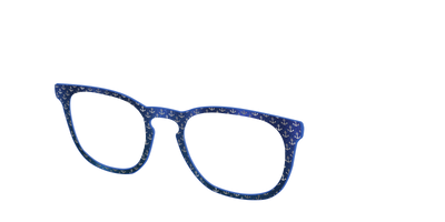 The Blue Shimmer with Silver Foil Anchors - Angle Top Thumbnail - Pair Eyewear