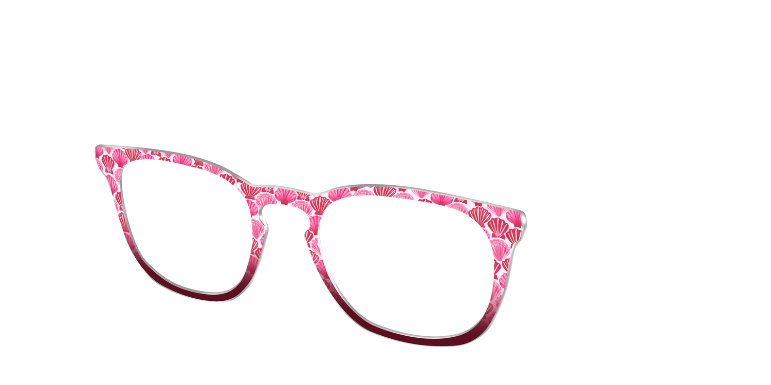 The Cerise Shell Scallop - Angle Top Image - Pair Eyewear