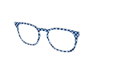 The Cobalt Check - Angle Top Thumbnail - Pair Eyewear