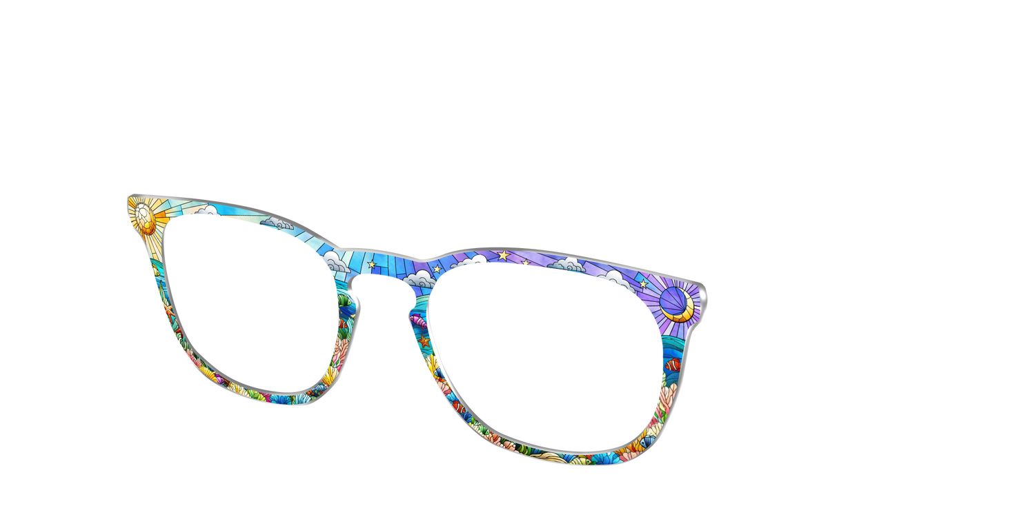 The Coral Reef Stained Glass - Angle Top Image - Pair Eyewear