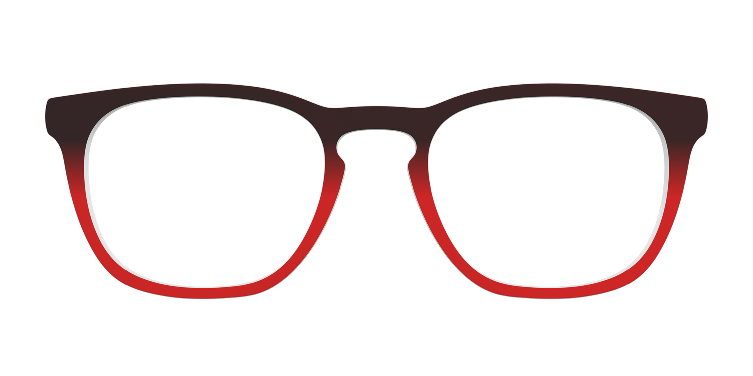 The Currant to Scarlet Red Gradient - Front Top Image - Pair Eyewear