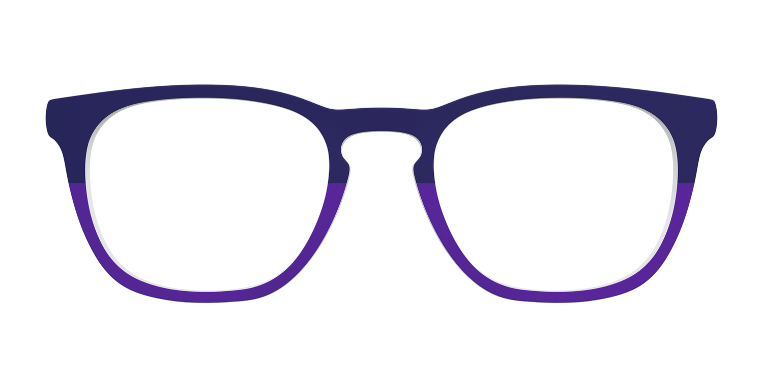 The Eggplant & Grape Split - Front Top Image - Pair Eyewear