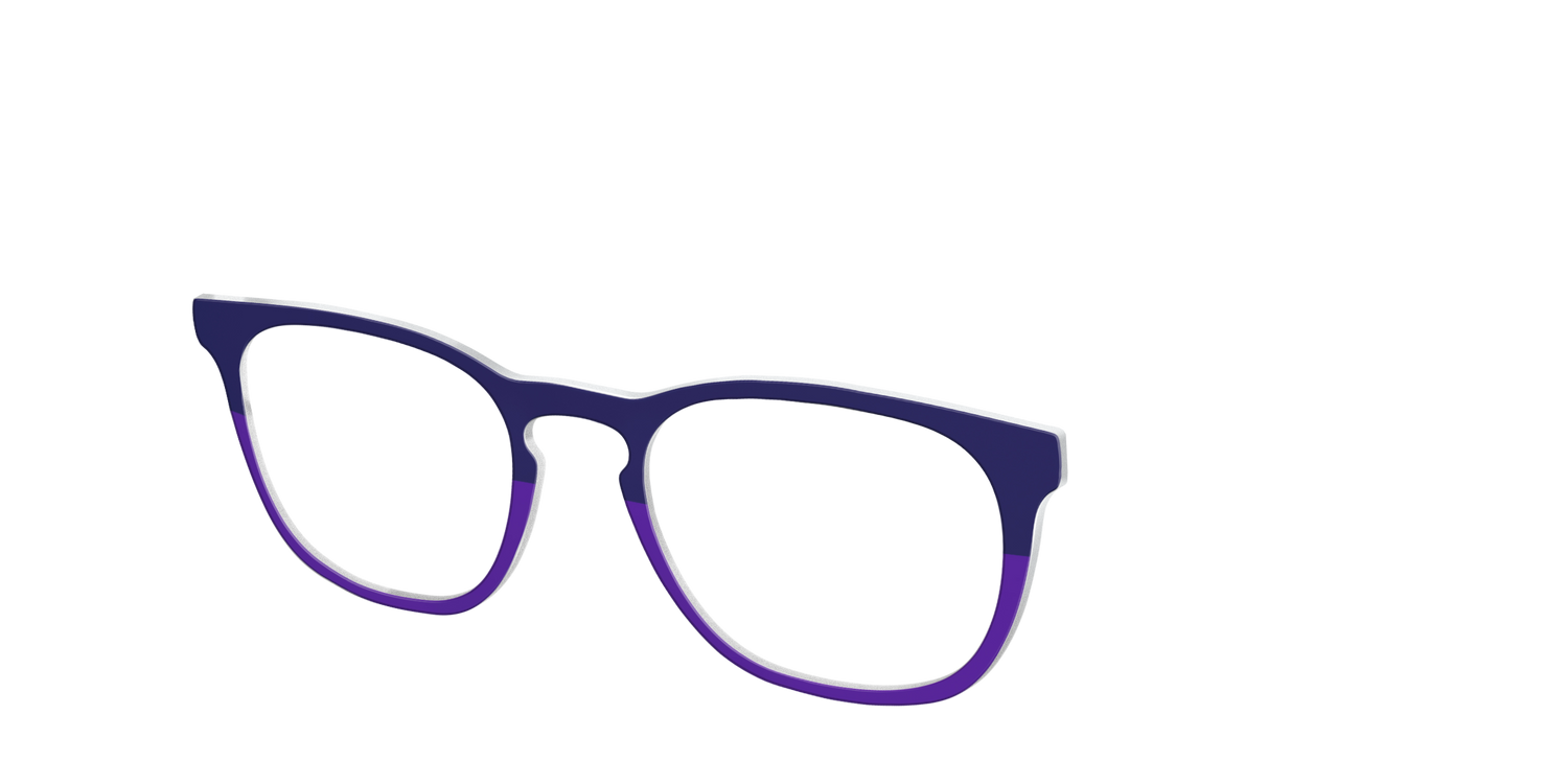 The Eggplant & Grape Split - Angle Top Image - Pair Eyewear