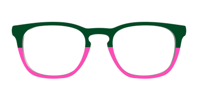 The Emerald and Flamingo Split - Front Top Thumbnail - Pair Eyewear