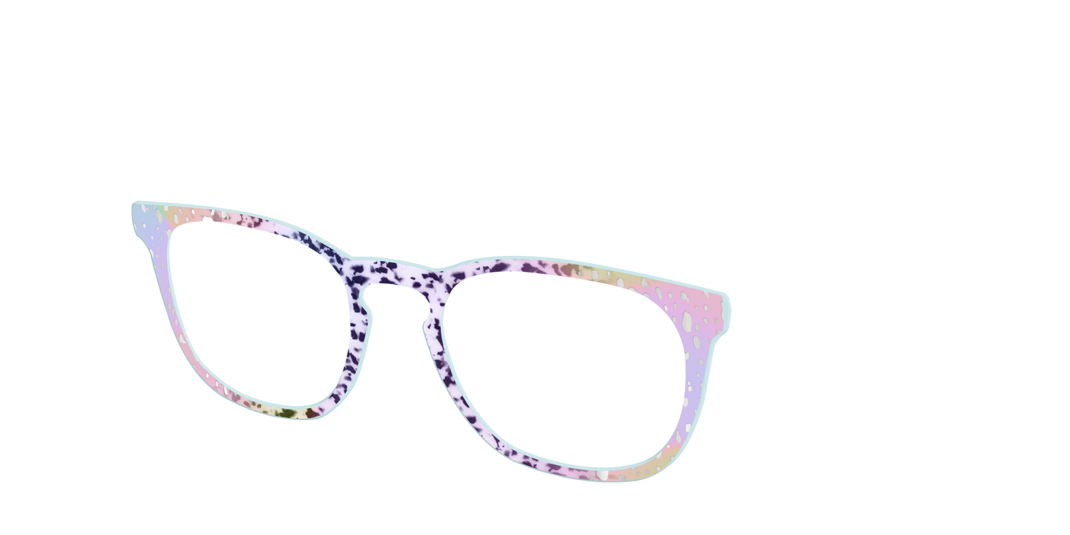 The Fairy Spots with Silver Foil - Angle Top Image - Pair Eyewear