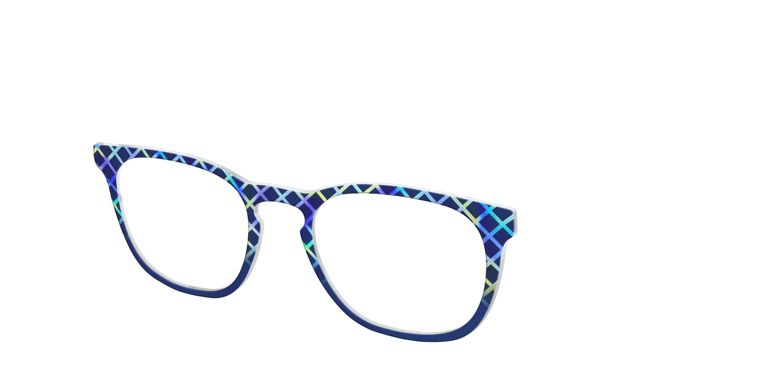 The Frozen Gradient Plaid - Angle Top Image - Pair Eyewear