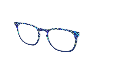 The Frozen Gradient Plaid - Angle Top Thumbnail - Pair Eyewear